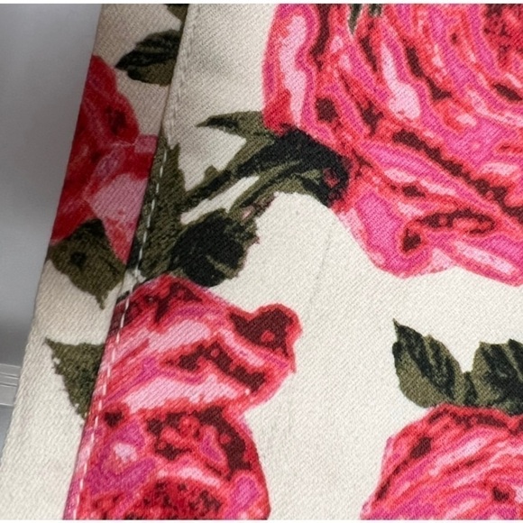 NWT L'AGENCE High Rise Floral Print Stretch Denim Ankle Cropped Skinny Jeans 25 - Picture 11 of 11